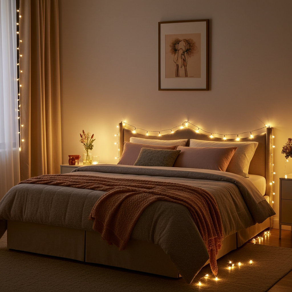 LED Lichterkette, warmweiss - 7,2m, 96 LEDs, Timer & 7 Licht-Effekte