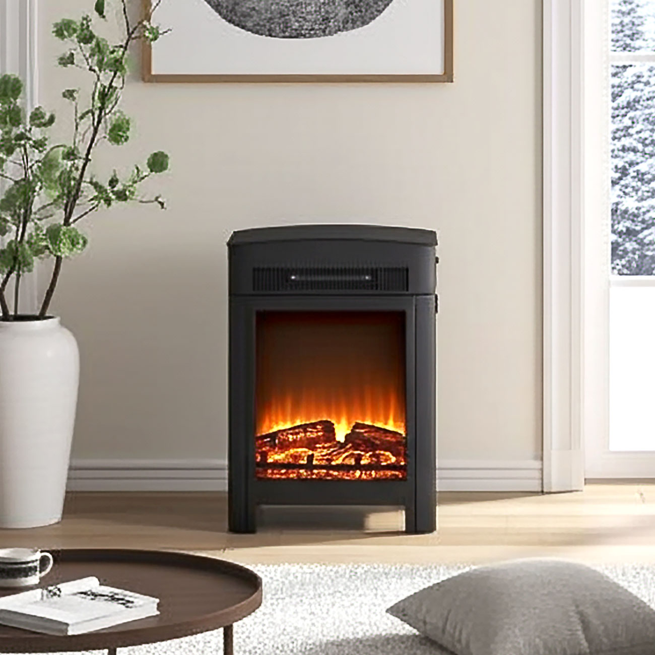 Elektrokamin 1800W mit LED Flammeneffekt, Thermostat