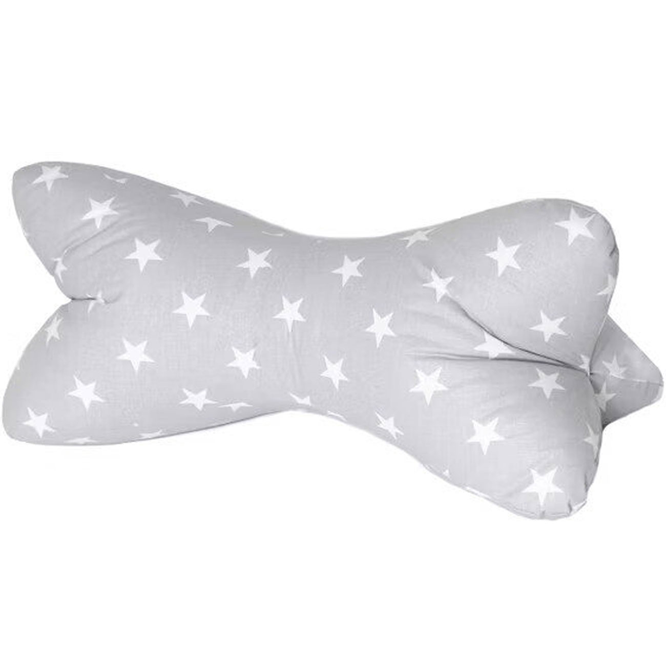 Kissen Leseknochen mit Sternen 40x18cm, grau