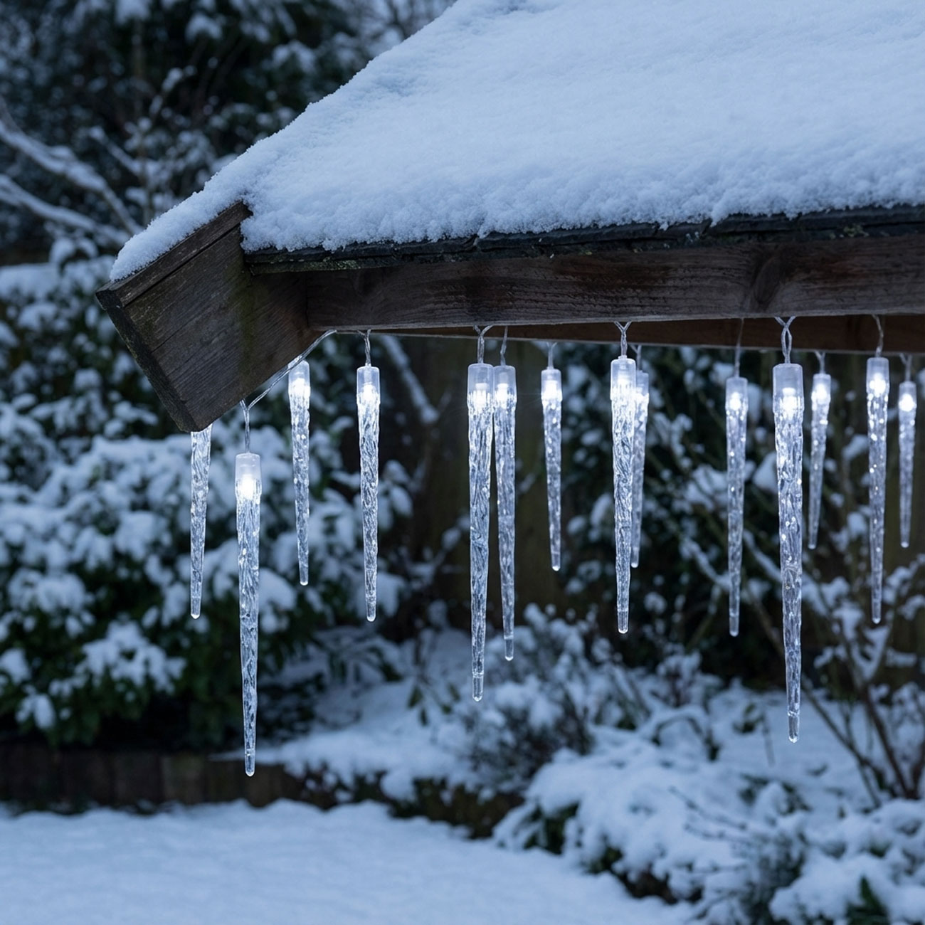 Eiszapfen-LED-Lichterkette, 8 Leuchtmodi und Timer, IP44