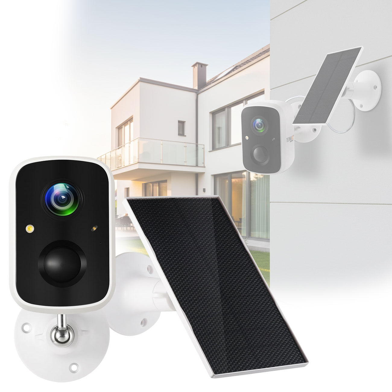 Outdoor IP-Kamera, Solar, Überwachungskamera, Nachtsicht, FullHD