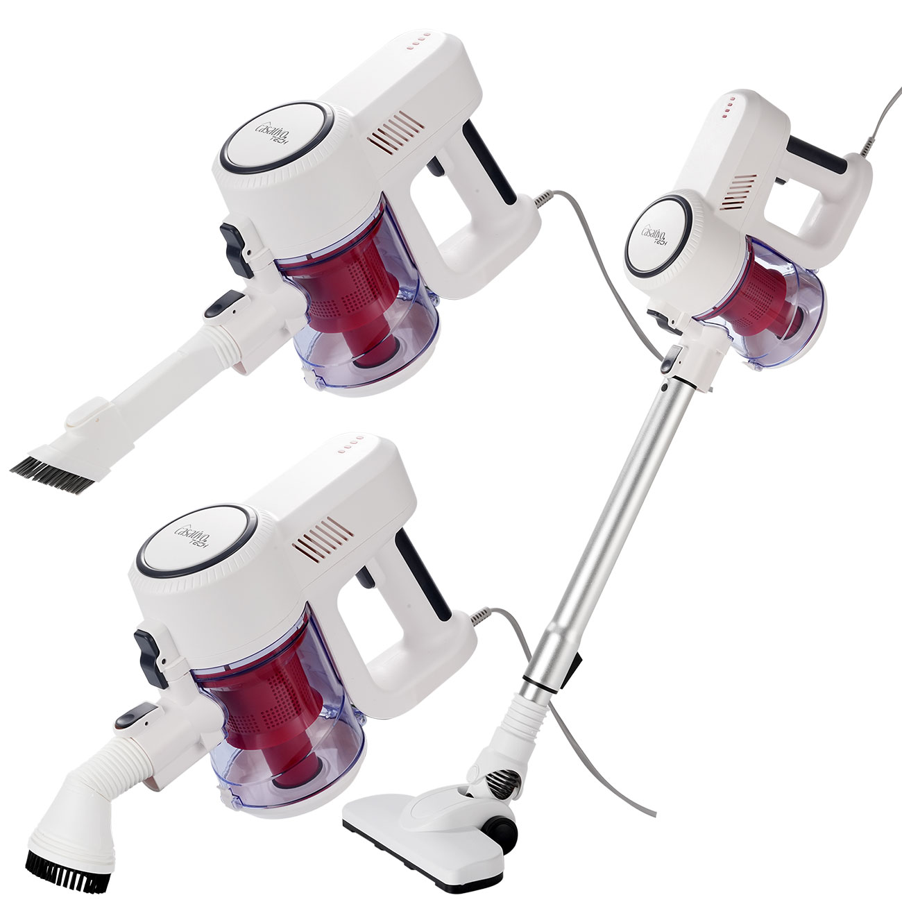 2in1-Zyklon-Staubsauger, 500W, 15kPa, HEPA, 800ml Behälter, 4,9m Kabel