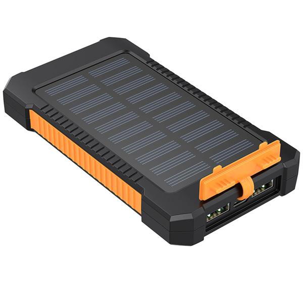 Solar-Powerbank 8.000 mAh IP65: Robust, 2x USB-A, LED-Licht – Eine Outdoor-Ladestation für Smartphone & Tablet auf jeder Tour