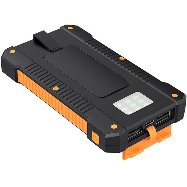 Solar-Powerbank 8.000 mAh IP65: Robust, 2x USB-A, LED-Licht – Eine Outdoor-Ladestation für Smartphone & Tablet auf jeder Tour