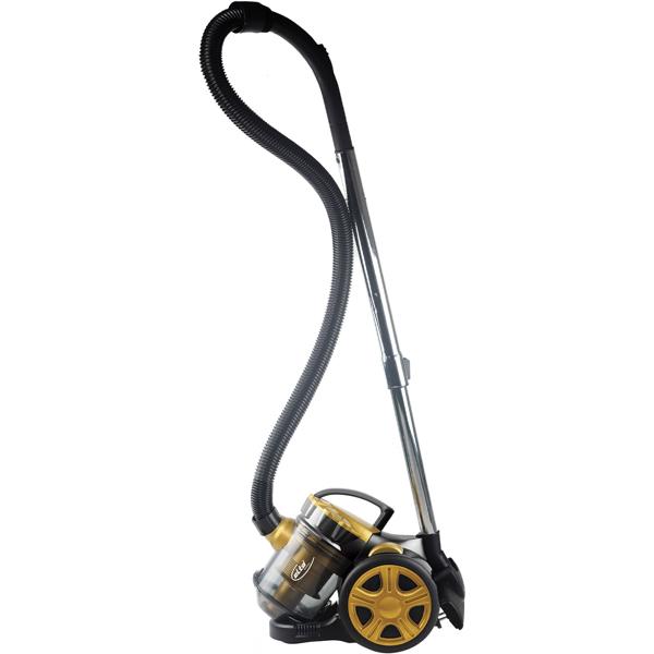 Leistungsstarker Zyklon-Staubsauger: 800W, 2L, beutellos, schwarz-gold, Turbo-Saugkraft für gründliche Reinigung
