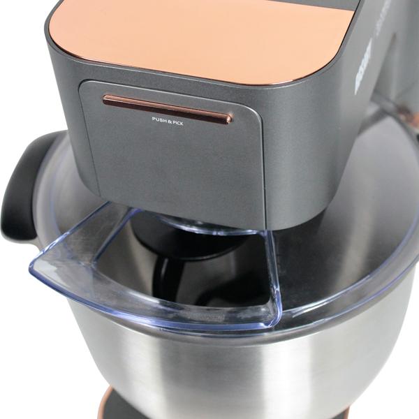 Premium Küchenmaschine 1200W mit 5,5L Schüssel – Elegantes Rührgerät mit Planetenrührwerk, Roségold-Akzenten & Zubehör