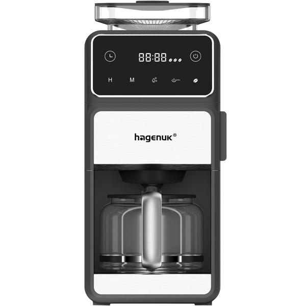 Premium Kaffeemaschine mit Flach-Mahlwerk, 1,5 l: verschiedene Mahlgrade, stylisch und robust für frisch gemahlenen und aromatischen Kaffeegenuss