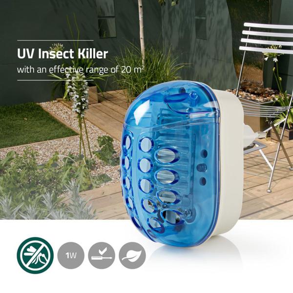 2er-Set Kompakter Steckdosen Insektenvernichter mit UV-A Licht (bis 20m²): Mücken & Fliegen effektiv & sicher loswerden | Geruchlos, giftfrei & ideal für Schlafzimmer, Küche & kleine Räume