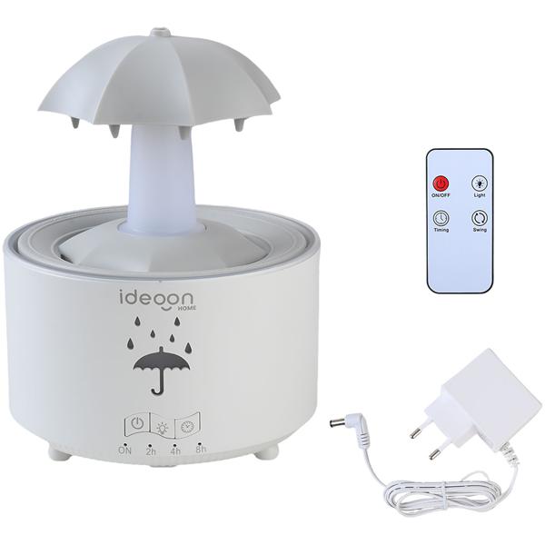 Aroma Diffuser 300ml mit Regenlampe – Schirm Design, 7 Farben LED, Timer & Fernbedienung, Luftbefeuchter zur Aromatherapie & beruhigende Atmosphäre