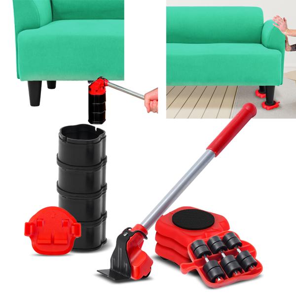 Robuster Möbel Transport Heber und Rollen Set für Umzug, Heimwerken oder Renovierung - Schwerlast-Transportrollen für schwere Möbel