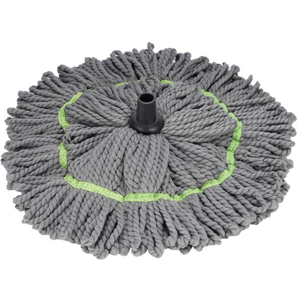 Wischmopp mit Auswringfunktion & Ersatzwischkopf – 360° drehbarer Mikrofaser-Wischmopp für streifenfreie Böden, 55cm Wischkopf