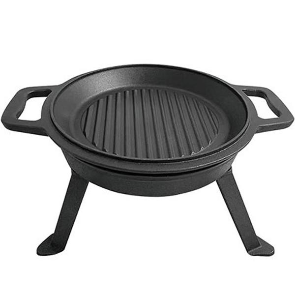 Traditioneller Dutch Oven aus Gusseisen, 8 Liter, Lagerfeuertopf für perfekte Schmorgerichte, Brot & mehr, Outdoor-Kochen leicht gemacht