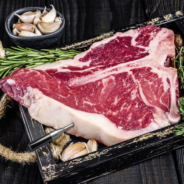 Präzises smartes Fleisch-, Braten- & Ofenthermometer, bis +300 °C, kabelloser Fühler aus Edelstahl, App-Steuerung für BBQ, Grill, Smoker, Backofen