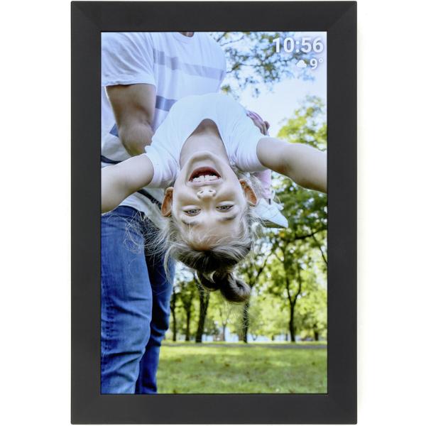 Digitaler Bilderrahmen in edlem schwarzen Rahmen mit App-Steuerung & weltweitem Bild-Upload, 10,1‘‘, für lebendige Erinnerungen
