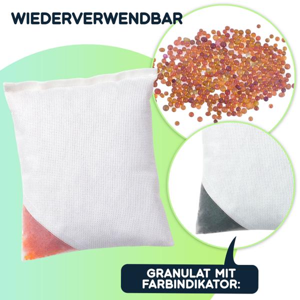 3er-Set Wiederverwendbares Auto-Luftentfeuchter-Kissen, 500 g Granulat für 100ml Wasser, gegen beschlagene Scheiben & Feuchtigkeit im Auto