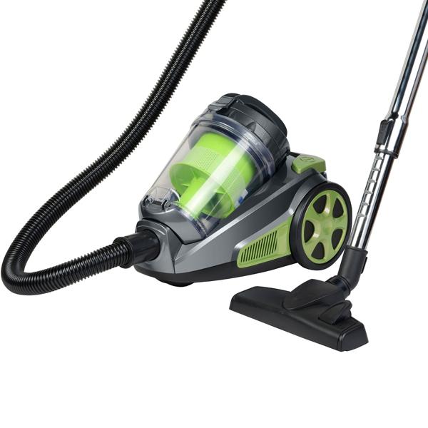 Aspirateur cyclonique puissant : 850W, sans sac, vert anthracite, puissance d‘aspiration turbo pour un nettoyage en profondeur