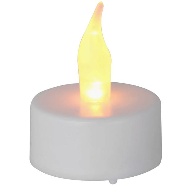 48er-Set LED-Teelichter, weiss mit realistischem Flackern, inkl. Batterien - Klassisch-modernes Design für gemütliche Momente