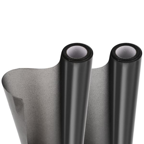 8er-Set Sichtschutzfolie grau-matt, 60 x 200 cm - selbstklebende Fensterfolie mit UV-Schutz - hitzereduzierend & ideal für Fenster, Büro & Wohnräume