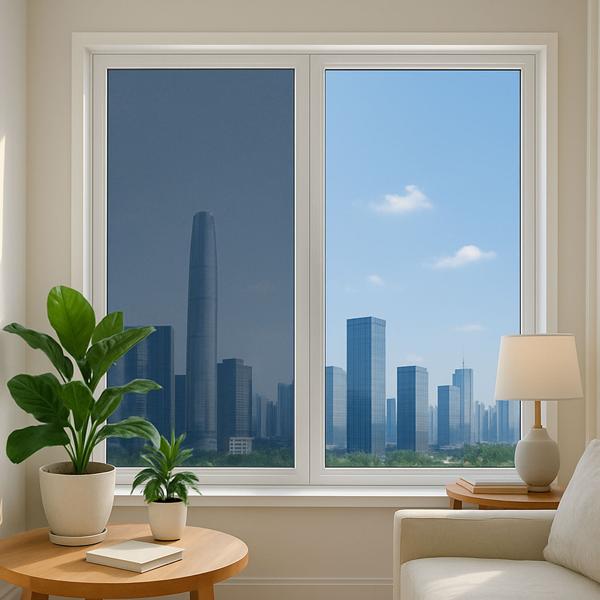 4er-Set Sichtschutzfolie silber-matt, 60 x 200 cm - selbstklebende Spiegelfolie mit UV-Schutz - hitzereduzierend & ideal für Fenster, Büro & Wohnräume