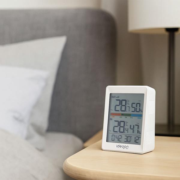 Thermometer und Hygrometer für innen & aussen, inklusive Funk-Aussensensor mit 60m Reichweite - Präzise Messungen für bestes Raumklima
