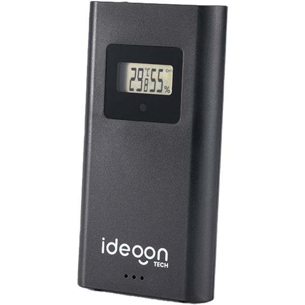 Moderne Funk-Wetterstation farbig: Rahmenloses LCD-Display für präzise Wetterprognose & Hygrometer – Mit Aussensensor