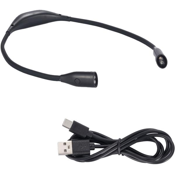 LED-Leseleuchte zum Umhängen – Dimmbare Akku-Leselampe mit 3 Farbtemperaturen, flexiblen Schwanenhälsen & 6 Stunden Leuchtdauer