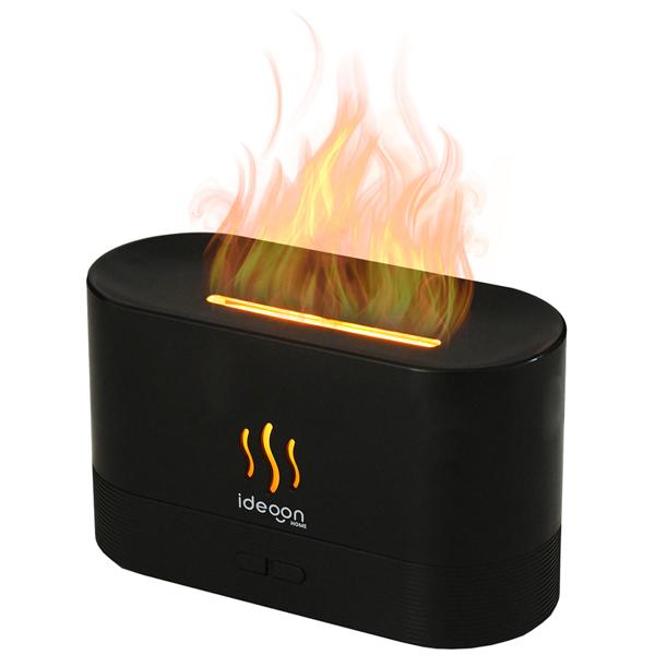 Stilvoller Aroma Diffuser mit Flammeneffekt – Ultraleiser Ultraschall Duftbefeuchter, USB, Auto-Stop, 10h Laufzeit für Schlafzimmer & Büro