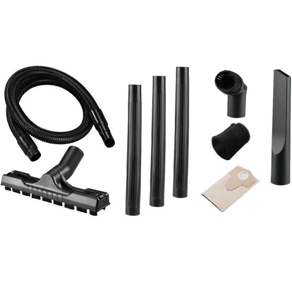 Effizienter Nass-Trocken-Staubsauger mit Multi-Filter- System, 1200W, 16 kPa – 15L Behälter, Edelstahl silber-rot, für blitzblanke Ergebnisse