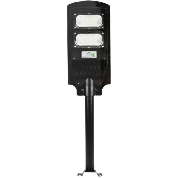 LED Solar Strassenleuchte mit Lichtsensor & Fernbedienung, 100 Watt, IP65, wetterfeste Aussenbeleuchtung für Einfahrt, Hof & Garten