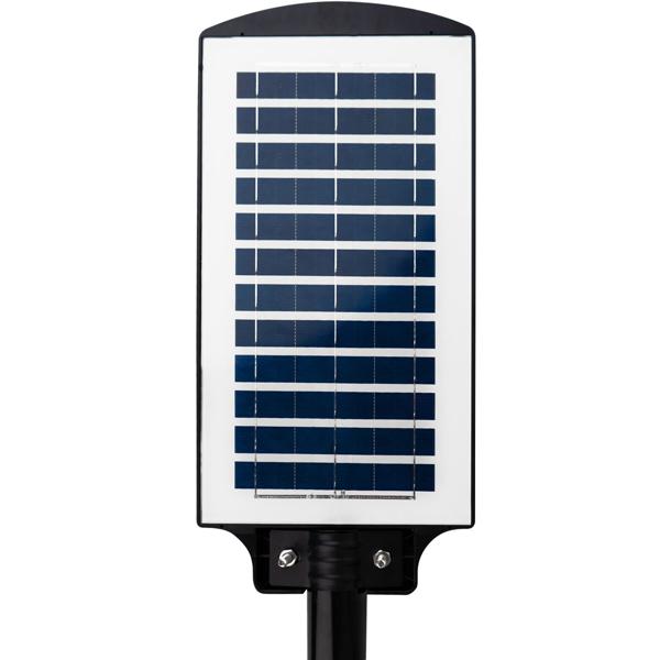 LED Solar Strassenleuchte mit Lichtsensor & Fernbedienung, 100 Watt, IP65, wetterfeste Aussenbeleuchtung für Einfahrt, Hof & Garten