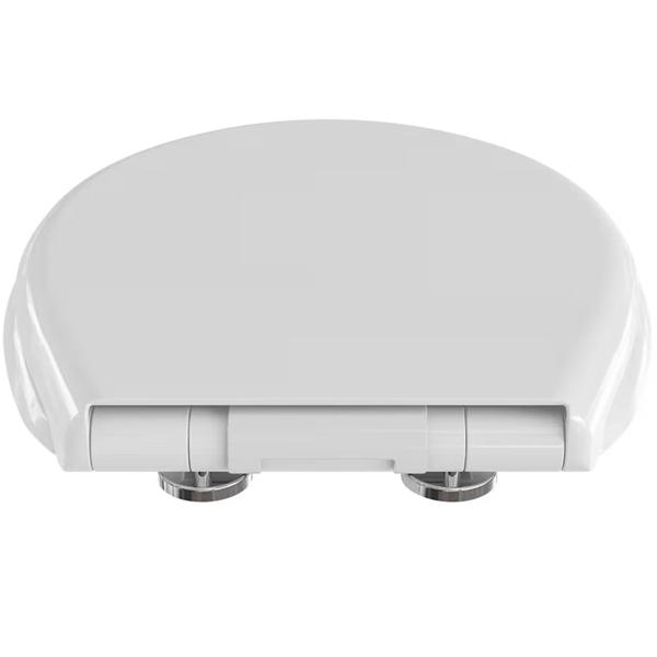 Couvercle de WC robuste 2 en 1 avec insert enfant & abaissement automatique Soft Close, 44,5 x 37,2 cm, blanc, fonction Quick Release pour un nettoyage facile