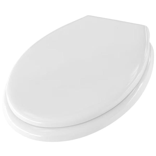 Couvercle de WC robuste 2 en 1 avec insert enfant & abaissement automatique Soft Close, 44,5 x 37,2 cm, blanc, fonction Quick Release pour un nettoyage facile
