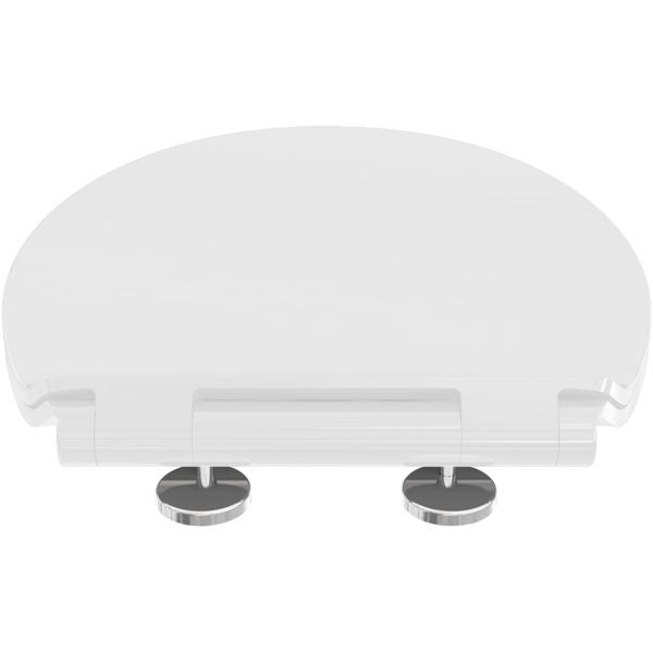 Sedile WC extrapiatto con meccanismo soft-close, bianco, design sottile con funzione di sgancio rapido per una facile pulizia