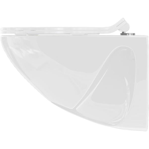 Sedile WC extrapiatto con meccanismo soft-close, bianco, design sottile con funzione di sgancio rapido per una facile pulizia