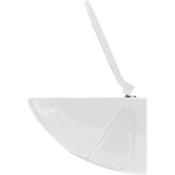 Sedile WC extrapiatto con meccanismo soft-close, bianco, design sottile con funzione di sgancio rapido per una facile pulizia
