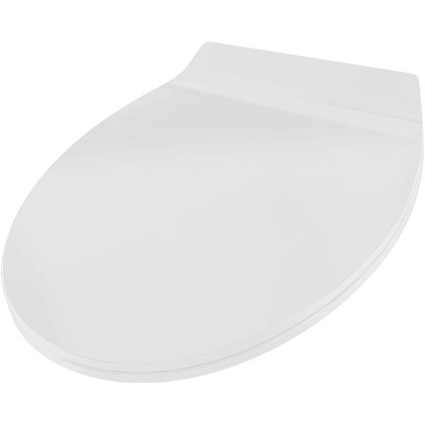 Sedile WC extrapiatto con meccanismo soft-close, bianco, design sottile con funzione di sgancio rapido per una facile pulizia