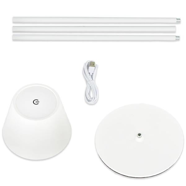 Moderne höhenverstellbare LED-Stehlampe, dimmbar, weiss, 50 /90/130 cm - ein elegantes Stimmungslicht für Wohnzimmer, Schlafzimmer & Büro