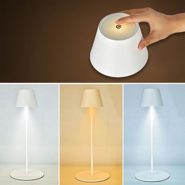 Moderne höhenverstellbare LED-Stehlampe, dimmbar, weiss, 50 /90/130 cm - ein elegantes Stimmungslicht für Wohnzimmer, Schlafzimmer & Büro