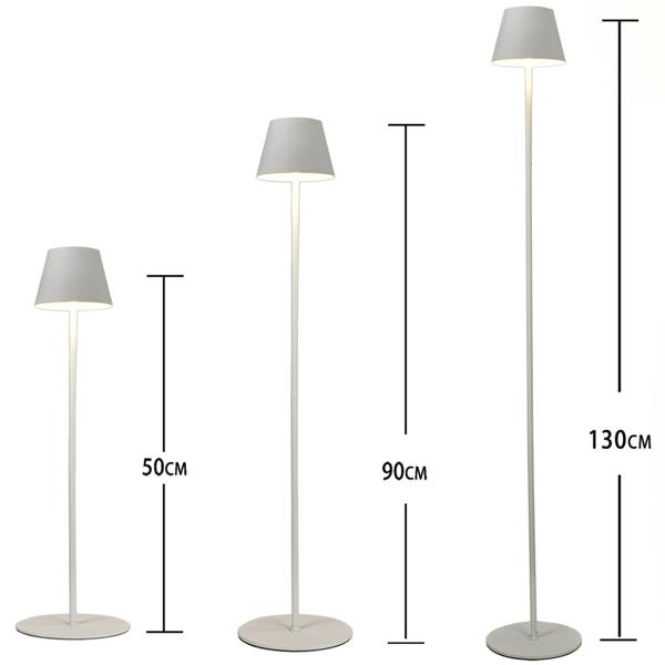 Moderne höhenverstellbare LED-Stehlampe, dimmbar, weiss, 50 /90/130 cm - ein elegantes Stimmungslicht für Wohnzimmer, Schlafzimmer & Büro