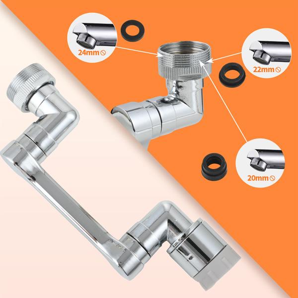 1080° Drehbarer Wasserhahn-Aufsatz: Für Bad & Küche – Ein flexibler Armatur-Sprudler – Spart Wasser & bringt Komfort