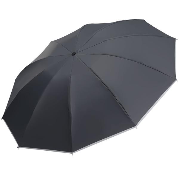 Faltbarer Regenschirm mit LED-Taschenlampe, Ø105 cm, schwarz: Ein perfekter Allwetter-Begleiter für Dunkelheit & Regenschauer