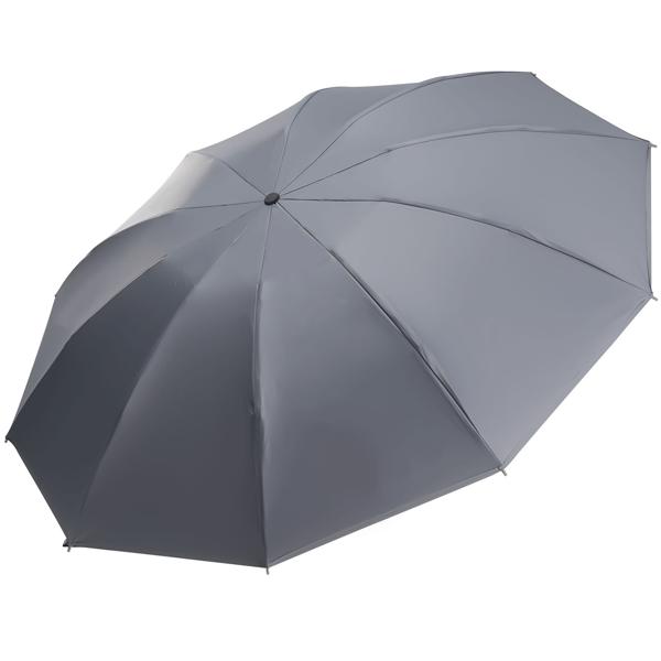 Faltbarer Regenschirm mit LED-Taschenlampe, Ø105 cm, anthrazit: Ein perfekter Allwetter-Begleiter für Dunkelheit & Regenschauer