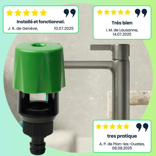 2 adaptateurs universels pour robinet: transforment tous les robinets en raccord pour tuyau d’arrosage, pratiques et faciles à installer, pour un arrosage flexible