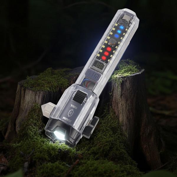 set di 2 potenti torce ricaricabili con martello di emergenza e tagliacinture: il vostro compagno affidabile per l‘auto, il campeggio e le emergenze, la sicurezza in movimento!