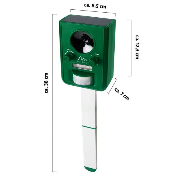 2er-Set Universal Solar Tiervertreiber mit Ultraschall und Blitzlicht, Reichweite 10m, effektiv, tierfreundlich & umweltfreundlich