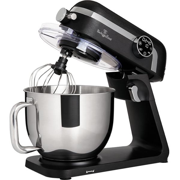 Premium Küchenmaschine mit LED-Display, edles mattschwarz, 7 l Edelstahl-Schüssel, 1800 W - Hochwertig, modern & leistungsstark, für Backen, Kochen & mehr