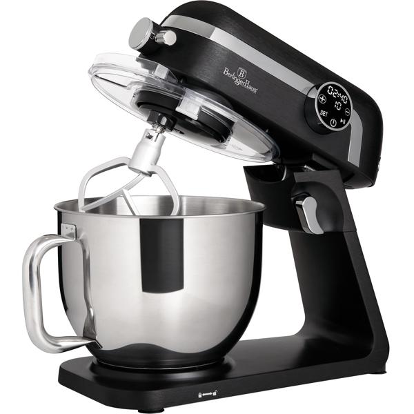 Premium Küchenmaschine mit LED-Display, edles mattschwarz, 7 l Edelstahl-Schüssel, 1800 W - Hochwertig, modern & leistungsstark, für Backen, Kochen & mehr