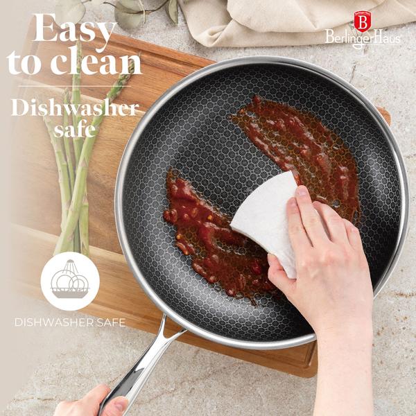 Premium Kochgeschirr-Set 8-teilig aus Edelstahl – Töpfe und Pfannen mit Deckel, kratzfest, spülmaschinengeeignet, backofentauglich bis 300°C