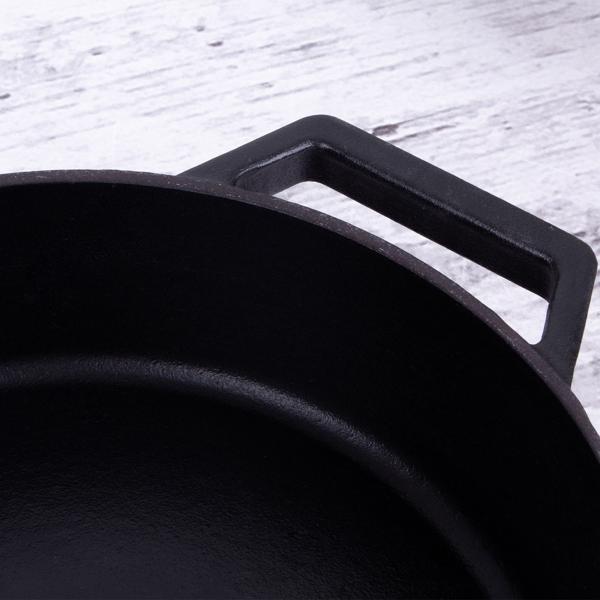 Hochwertiger Gusseisenbräter mit Deckel, 2,57 Liter, schwarz-roségold - Für perfektes Schmoren & Braten - Robust & langlebig kochen