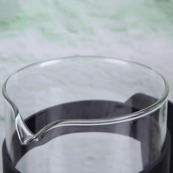 Edle French-Press für Kaffee und Tee, 1 l, schwarz-roségold:  Kaffeebereiter für aromatischen Kaffee & losen Tee, Ihr Barista-Erlebnis Zuhause